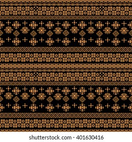 Ethnic boho seamless pattern. Tribal art print, border ornament. Background texture, decoration