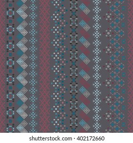 Ethnic boho seamless pattern. Tribal art print, border ornament. Background texture, decoration