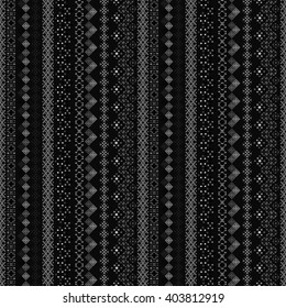 Ethnic boho seamless pattern. Tribal art print, border ornament. Background texture, decoration