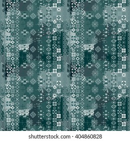 Ethnic boho seamless pattern. Tribal art camouflage print, ethno background, watercolor texture