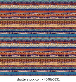 Ethnic boho seamless pattern. Tribal art print, border ornament. Background texture, decoration