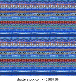 Ethnic boho seamless pattern. Tribal art print, border ornament. Background texture, decoration