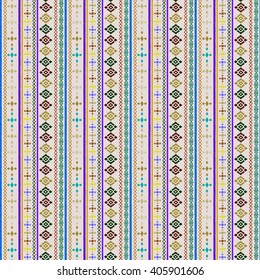Ethnic boho seamless pattern. Tribal art print, border pattern. Background texture, wallpaper, wrapping