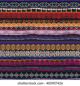 Ethnic boho seamless pattern. Tribal art print, border pattern. Background texture,  wallpaper, wrapping