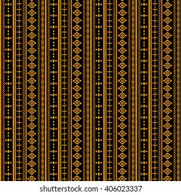 Ethnic boho seamless pattern. Tribal art print, border ornament. Background texture, decoration