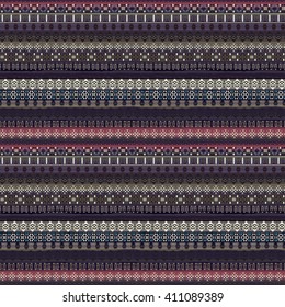 Ethnic boho seamless pattern. Tribal art print, border ornament. Background texture, decoration