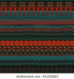 Ethnic boho seamless pattern. Tribal art print, borders pattern. Background texture, wrapping, wallpaper