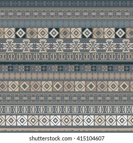 Ethnic boho seamless pattern. Tribal art, aztec print, border ornament. Background texture, wrapping, wallpaper