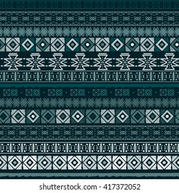 Ethnic boho seamless pattern. Tribal art, aztec print, border ornament. Background texture, wrapping, wallpaper
