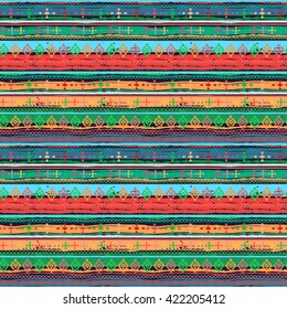 Ethnic boho seamless pattern. Tribal art print. Background texture, wrapping, wallpaper