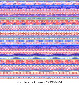 Ethnic boho seamless pattern. Tribal art woven  print. Background texture, wrapping, wallpaper