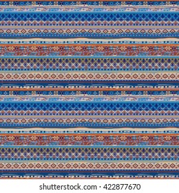 Ethnic boho seamless pattern. Tribal art woven  print. Background texture, wrapping, wallpaper