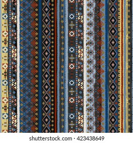 Ethnic boho seamless pattern. Tribal art print. Background texture, wallpaper