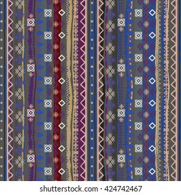 Ethnic boho seamless pattern. Tribal art print. Background texture, wallpaper