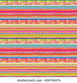 Ethnic boho seamless pattern. Tribal art print. Background texture, wallpaper