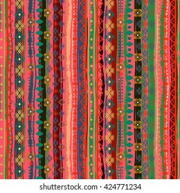 Ethnic boho seamless pattern. Tribal art print. Background texture, wallpaper
