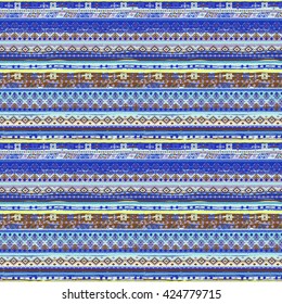 Ethnic boho seamless pattern. Tribal art woven  print. Background texture, wrapping, wallpaper