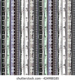 Ethnic boho seamless pattern. Tribal art print. Background texture, wrapping, wallpaper