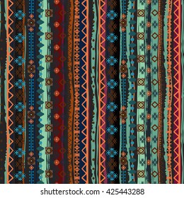 Ethnic boho seamless pattern. Tribal art print. Background texture, wallpaper