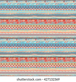 Ethnic boho seamless pattern. Tribal art woven  print. Background texture, wrapping, wallpaper