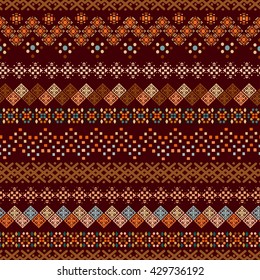 Ethnic boho seamless pattern. Tribal art vintage print. Background texture, wallpaper
