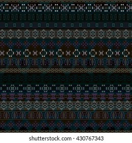 Ethnic boho seamless pattern. Tribal art, geometric print, border ornament. Background texture, wrapping, wallpaper