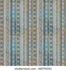 Ethnic boho seamless pattern. Tribal art colorful boho print, boho texture. Abstract distress background, watercolor painting, wrapping, wallpaper