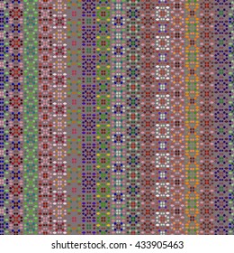 Ethnic boho seamless pattern. Tribal art vintage print, carpet, rug, embroidery. Background texture, dots, wallpaper