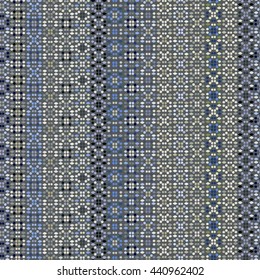 Ethnic boho seamless pattern. Tribal art vintage print, carpet, rug, embroidery. Background texture, dots, wallpaper
