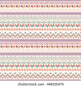Ethnic boho seamless pattern. Tribal art vintage print. Background texture, wallpaper, wrapping. Fabric design. Borders