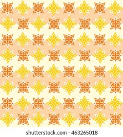 Ethnic boho seamless pattern. Tribal emblem floral art print. Repeating background. Cloth design, wallpaper, wrapping