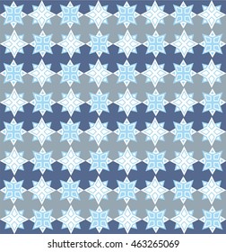 Ethnic boho seamless pattern. Tribal emblem floral art print. Repeating background. Cloth design, wallpaper, wrapping