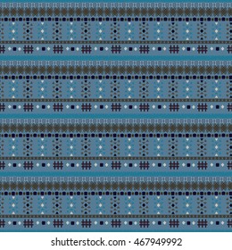 Ethnic boho seamless pattern. Tribal art vintage print. Background texture, wallpaper, wrapping. Fabric design. Border, geometric shapes. 