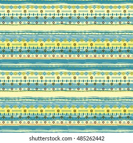 Ethnic. Boho seamless pattern. Tribal art. Ethno ornament. African background texture. Ethnicity distressed print