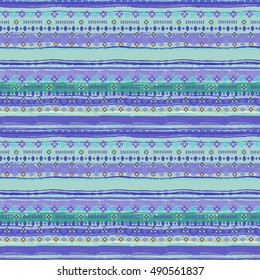 Ethnic. Boho seamless pattern. Tribal art. Ethno ornament. African background texture. Ethnicity distressed print. Vector design