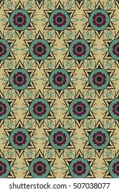 Ethnic boho seamless pattern. Tribal art print. Colorful background texture. Fabric, cloth design, wallpaper, wrapping