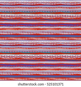 Ethnic boho seamless pattern. Tribal art, colorful ethno print. Background texture, wrapping, wallpaper