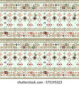 Ethnic boho seamless pattern. Tribal art, random, chaotic print. Background texture, carpet