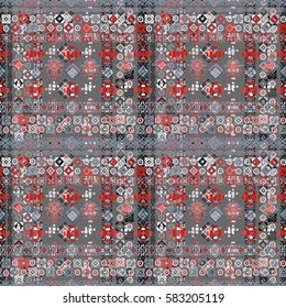 Ethnic boho seamless pattern. Tribal art, random, chaotic print. Background texture, carpet
