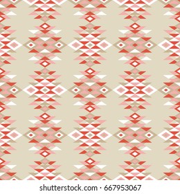 Ethnic boho seamless pattern. Tribal art print, repeatable background. Retro motif. Textile rapport.