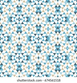 Ethnic boho seamless pattern. Tribal art print, repeatable background. Retro motif. Vector illustration. Textile rapport.