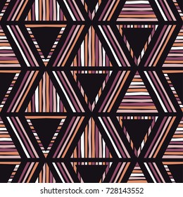 Ethnic boho seamless pattern. Tribal pattern. Retro motif. Textile rapport.