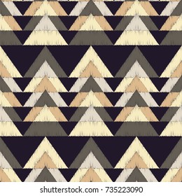 Ethnic boho seamless pattern. Tribal pattern. Scribble texture. Retro motif. Textile rapport.
