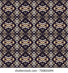 Ethnic boho seamless pattern. Tribal pattern. Retro motif. Textile rapport.