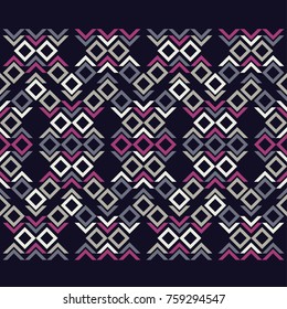 Ethnic boho seamless pattern. Tribal pattern. Retro motif. Textile rapport.