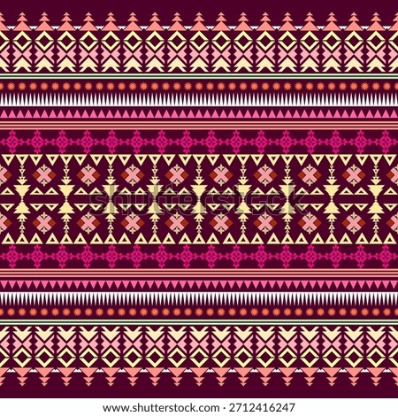 Ethnic boho seamless pattern. Tribal pattern. Folk motif. Textile rapport.