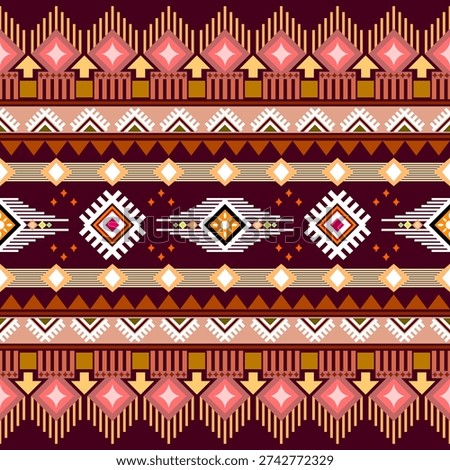 Ethnic boho seamless pattern. Tribal pattern. Folk motif. Textile rapport.