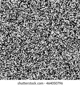 Ethnic boho seamless pattern with wicker mesh. Print. Repeating background. Cloth design, wallpaper.