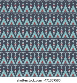 Ethnic boho seamless patterns. Abstract vintage ornament. Background texture, wallpaper, wrapping. Vector illustration.