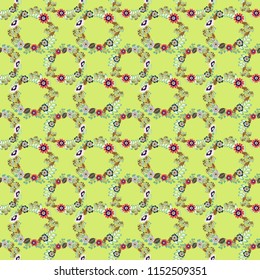 Ethnic boho style. Seamless hand drawn tribal tiles texture. Vector illustration. Native batik watercolor artistic yellow, beige and blue seamless pattern.